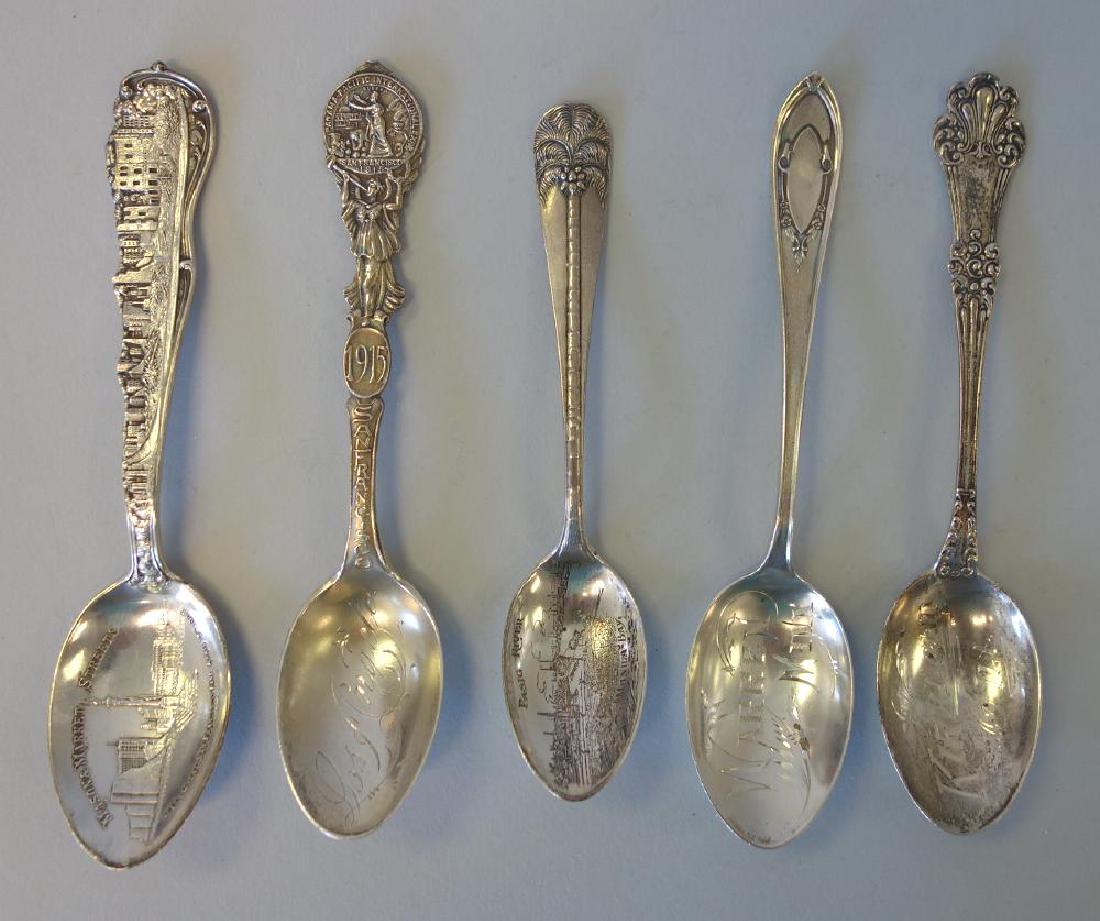 5 Sterling Souvenir Spoons, San Francisco Fire + (1 of 3)