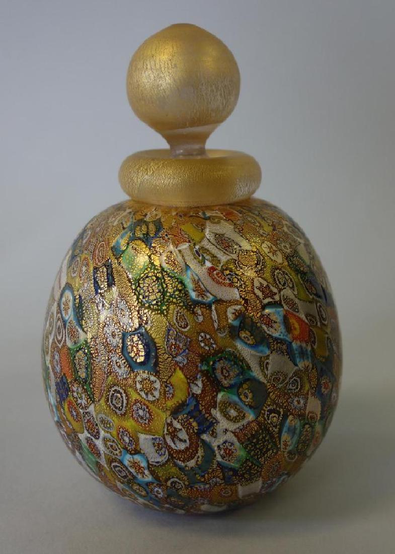 Schiavon Murano Millefiori Glass Glass Millefiori Perfume Bottle