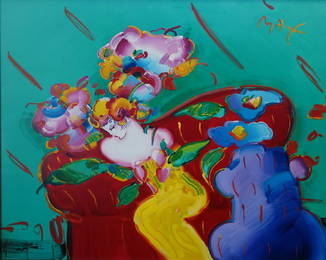 Peter Max (b-1937) Flower Lady, Version 1 #1, 1993