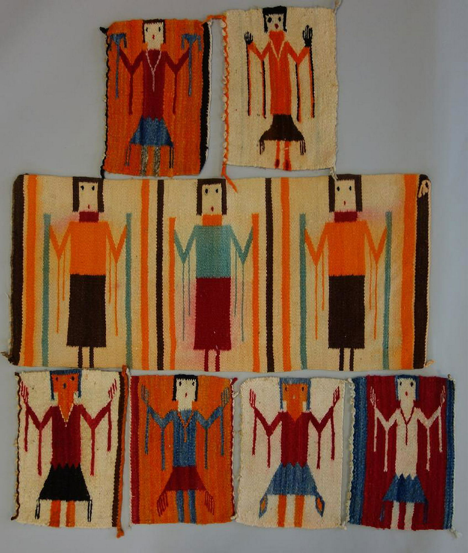 7 Southwest Yei Rug Weavings (1 of 3)