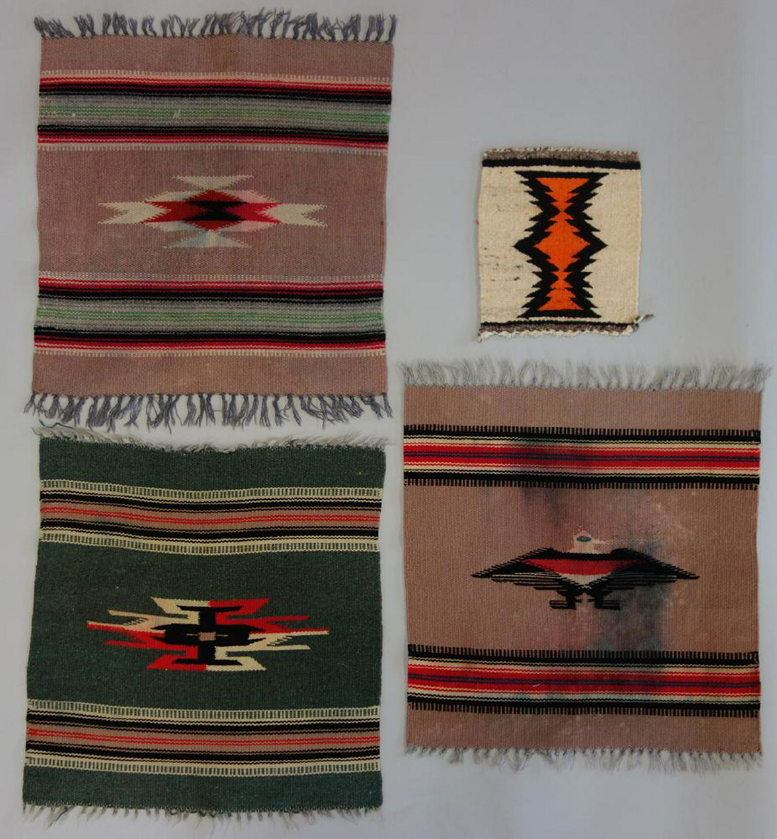4 Southwest / Mexican Rug / Mat Weavings (1 of 5)