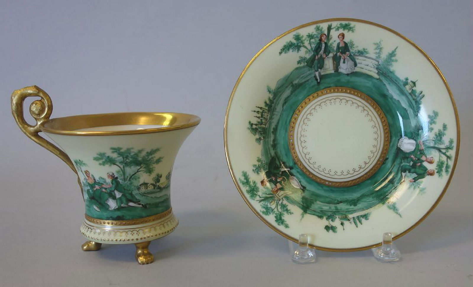 19thc KPM Porcelain Cup & Saucer (1 of 6)
