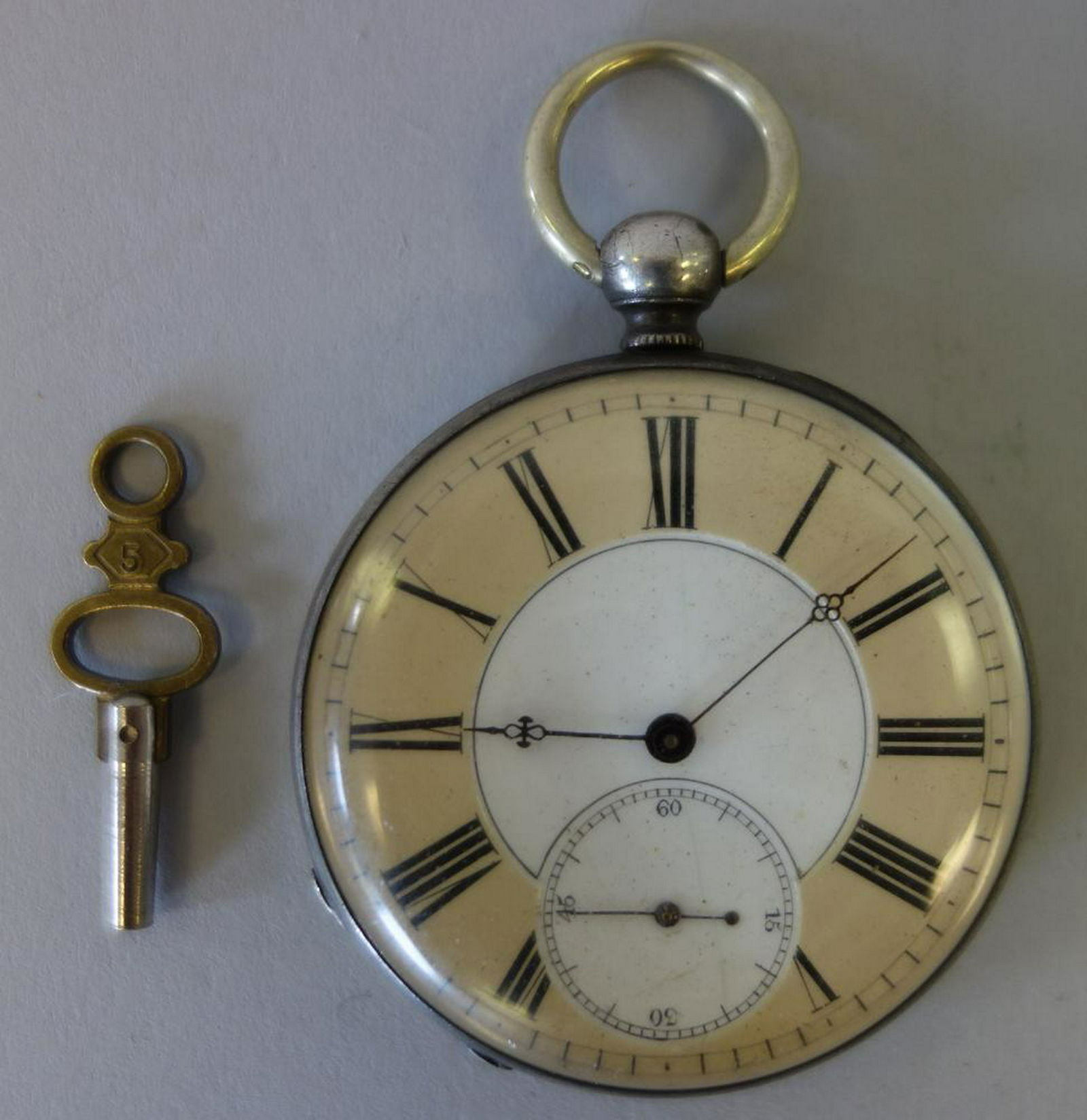 Ancre French Pocket Watch, Key Wind, 15 Rubis (1 of 4)