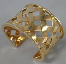 Verdura "Criss Cross" 18K Gold Cuff Bracelet