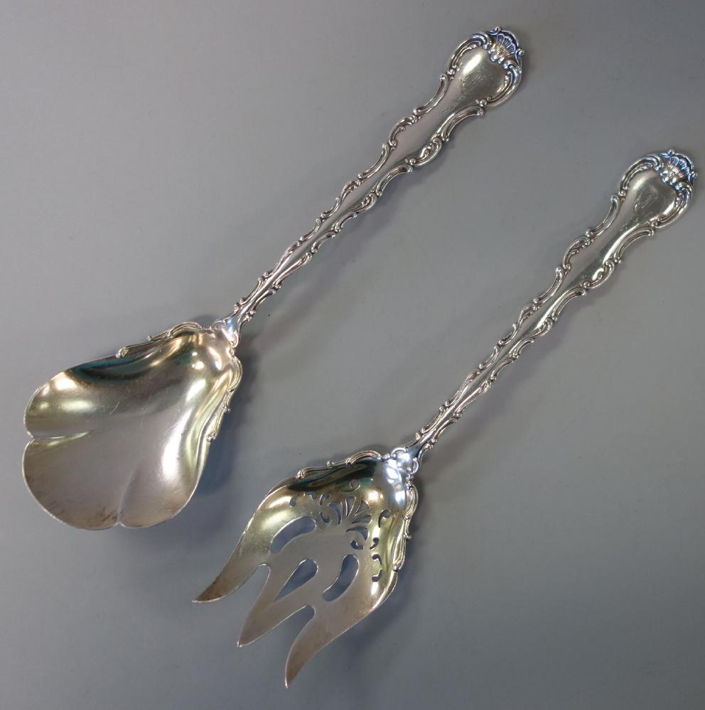 Gorham Sterling Salad Set, Strasbourg Ptn (1 of 2)