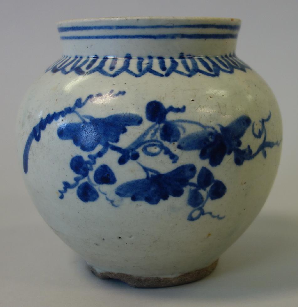 Korean Blue & White Porcelain Jar (1 of 3)