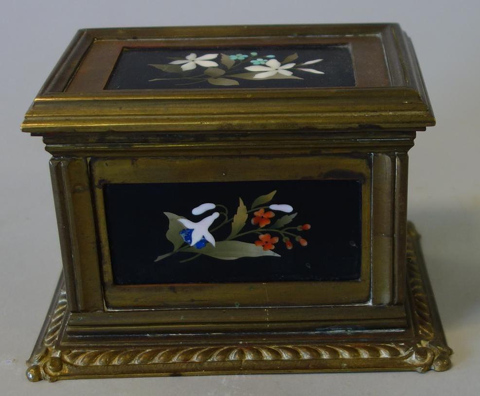 19thc Pietra Dura Jewelry Casket Box (1 of 4)