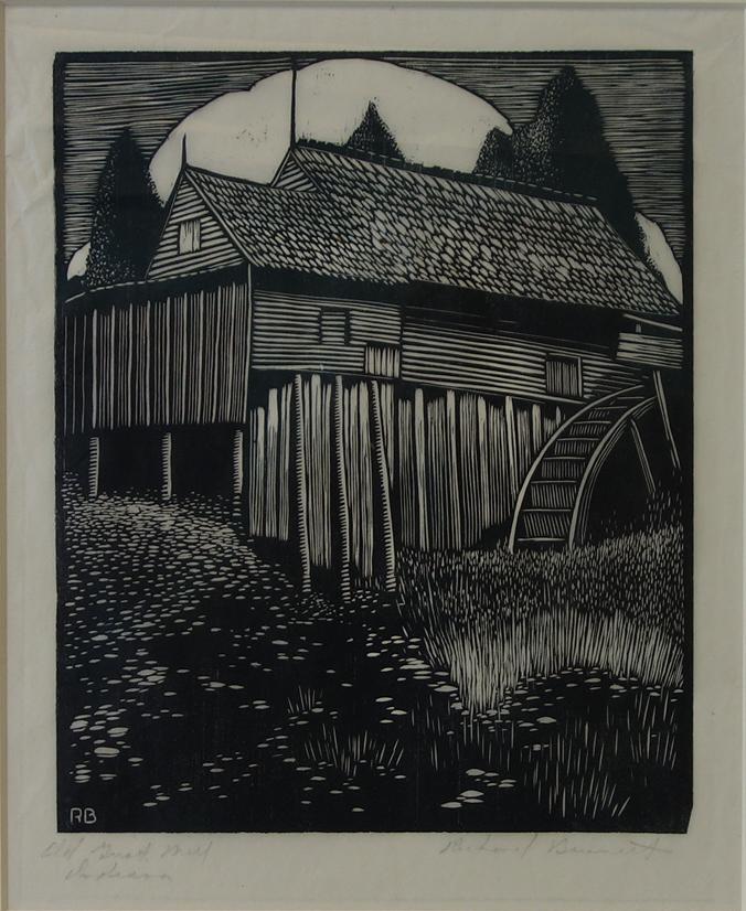 Richard Bennett (1899-1971) Old Grist Mill Indiana (1 of 4)