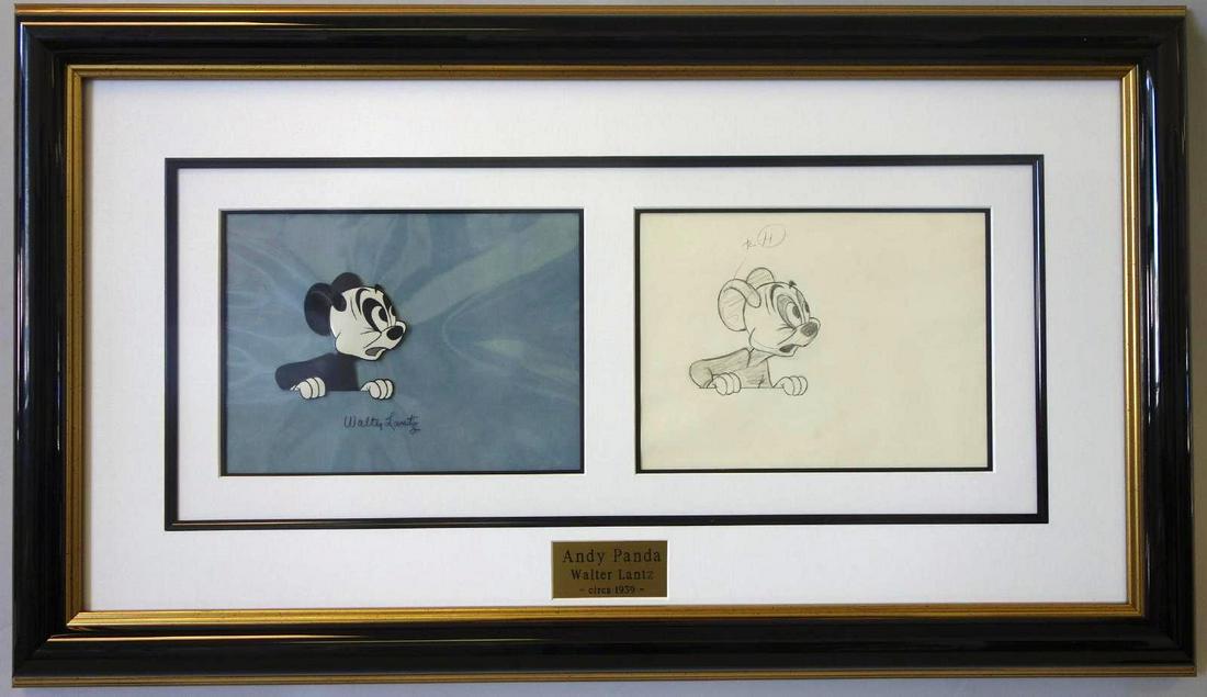 Walter Lantz Hand-Painted Cell & Animation Drawing (1 of 5)