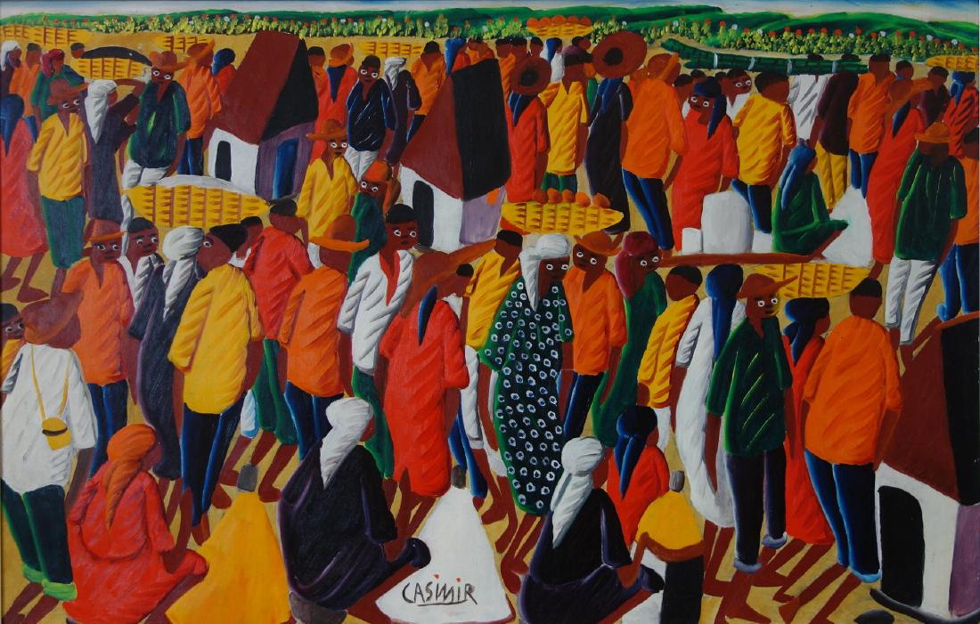 Laurent Casimir (1928-1990) Market Scene (1 of 3)