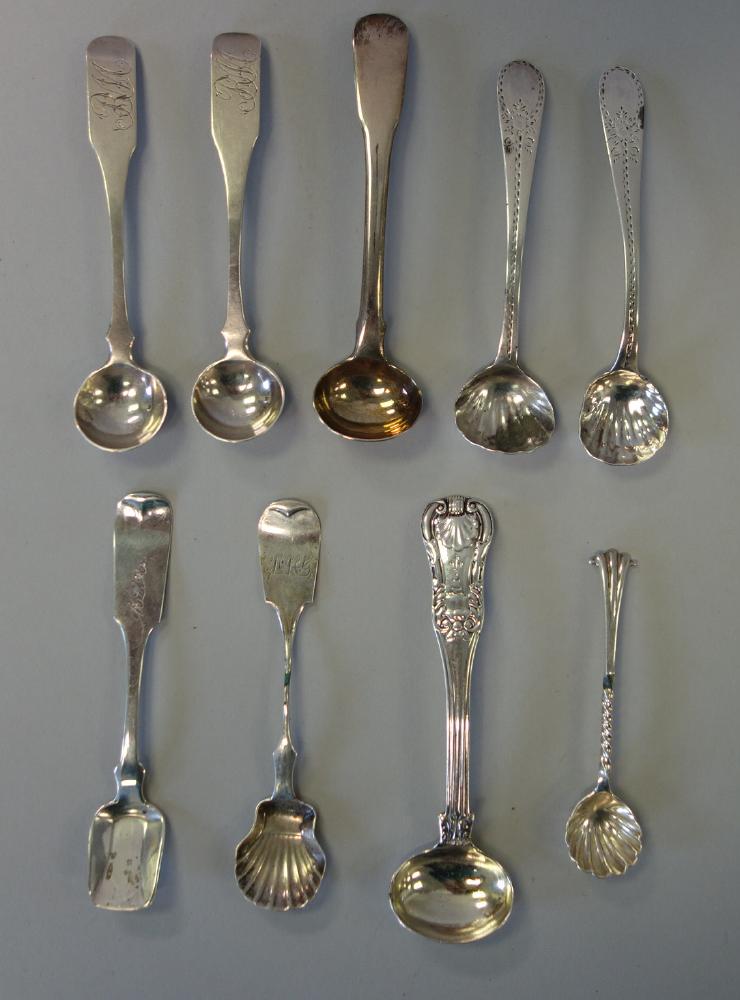 American Coin & English Sterling Salt Spoons (1 of 1)