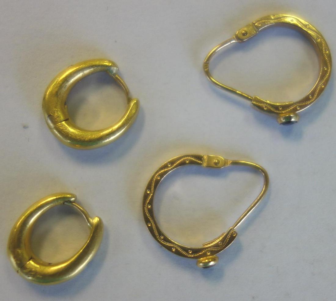 22K & 18K Gold Earrings, Diamonds & Tourmaline (1 of 3)