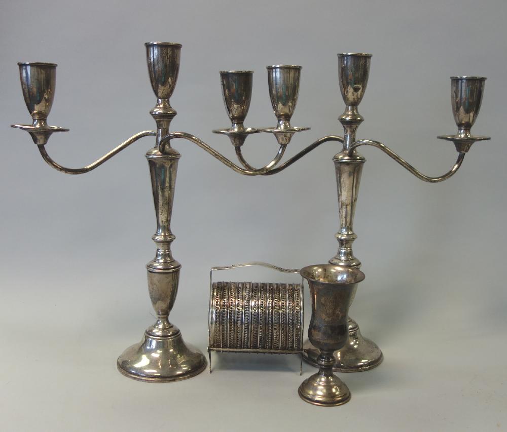 Sterling Candelabra, Coasters & Goblet (1 of 2)