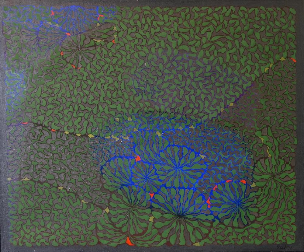 Fritz Rauh (1920-2011) Abstract Acrylic on Canvas (1 of 3)