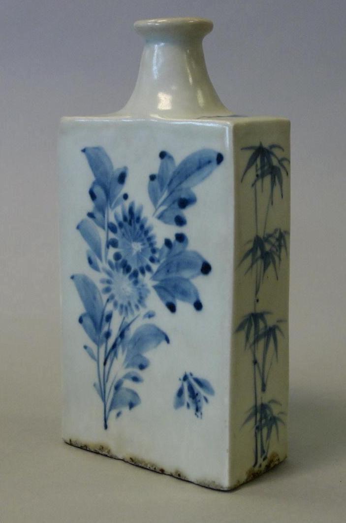 Korean Blue & White Porcelain Oil Bottle / Vase (1 of 6)