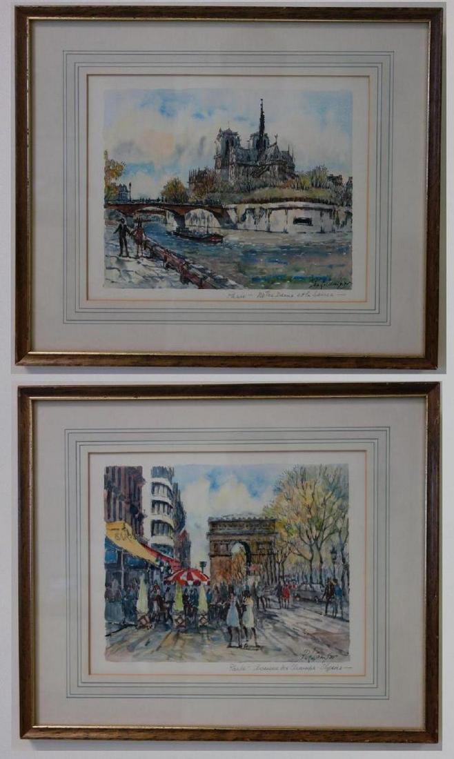 Pierre Eugene Cambier (1914-2000) 2 Watercolors (1 of 7)