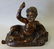 Large 19thc Carved Wood Cherub / Putti