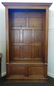 English Oak Hall Tree Settle Bench
