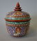 Thai Benjarong Porcelain Lidded Toh Jar, Norasingh