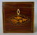 Georgian Partridge Wood Tea Caddy, Shell Inlay