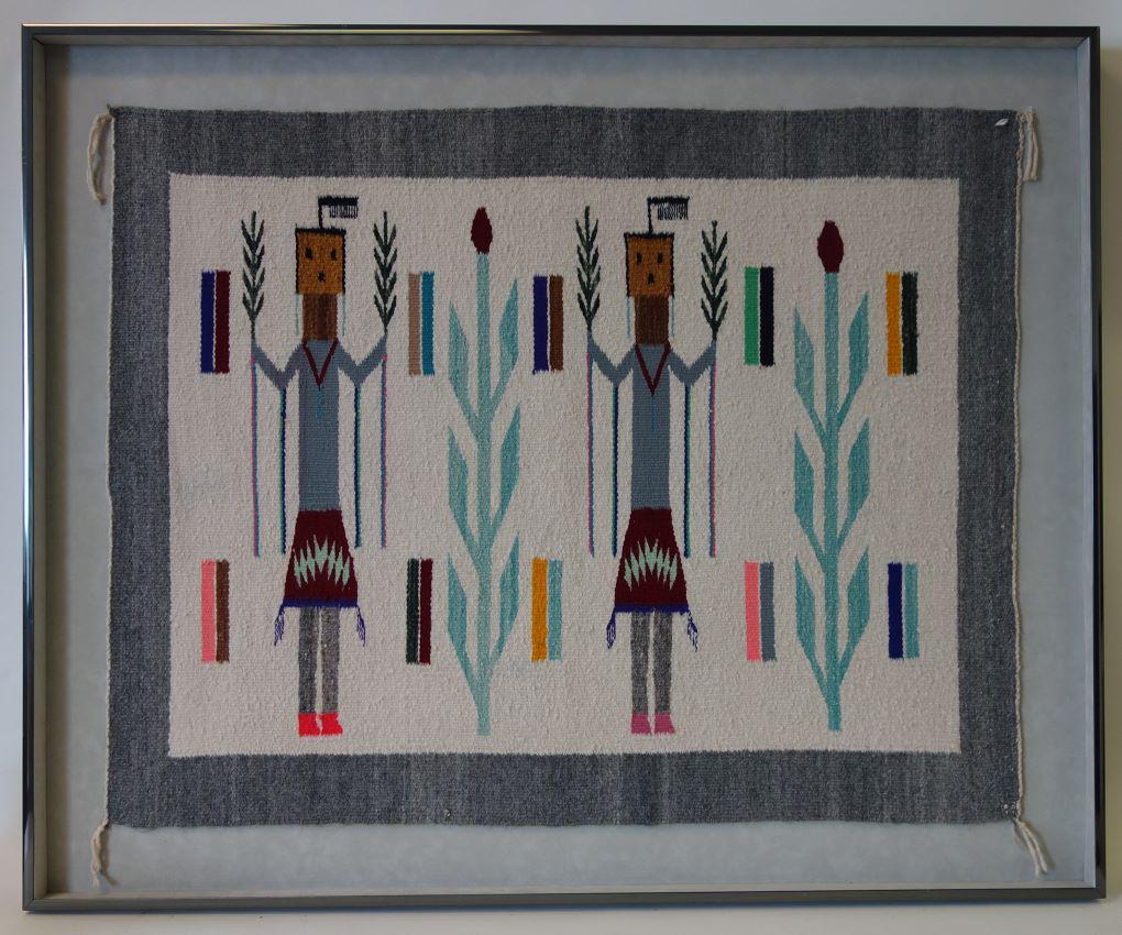 Navajo Yei Rug, Framed & Mounted (1 of 2)
