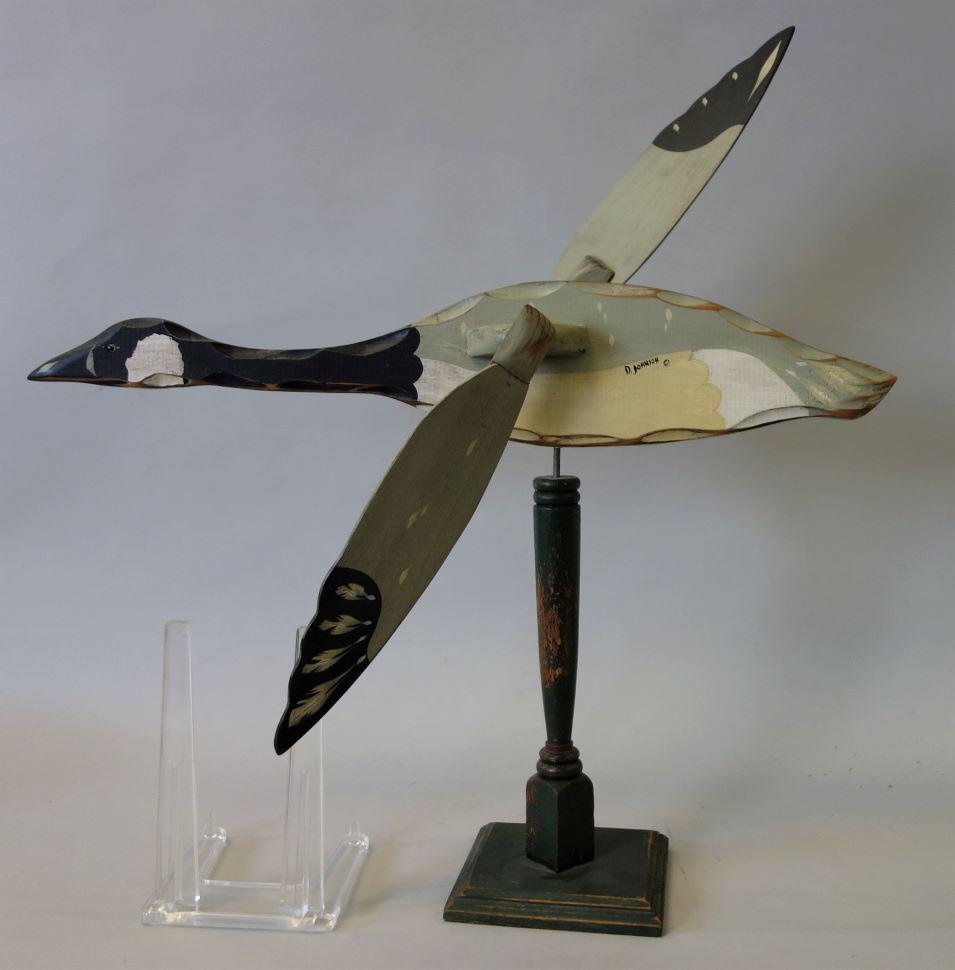 Folk Art Carved Painted Whirligig, D. Johnson (1 of 4)