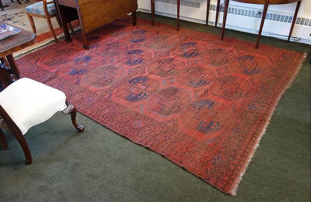 Fine 19thc Turkoman Room Size Wool Rug (1 of 5)