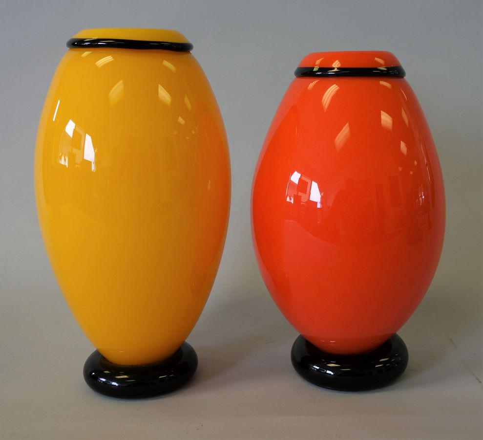 2 Contemporary Studio Glass Vases, Signed (1 of 3)