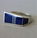 2 Men's Rings, 14K Gold, Sterling & Lapis Lazuli - 3