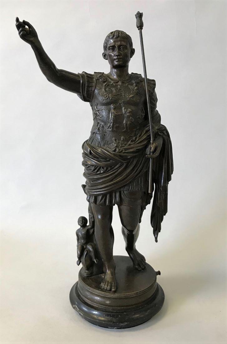 A. Nelli Roma Bronze of Caesar Augustus, 19thc (1 of 4)