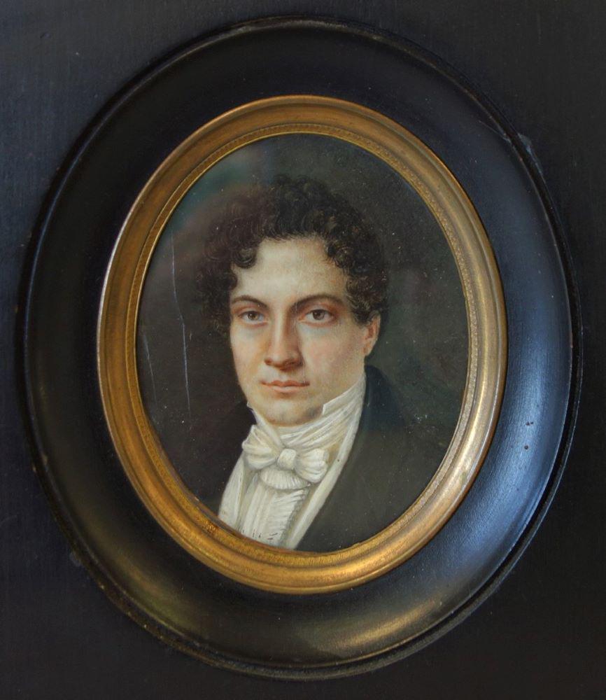 19thc Miniature Portrait of a Gentleman (1 of 3)
