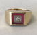 Men's 14K Gold, Diamond & Ruby Ring