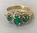 Ladies 14K Gold, Emerald & Diamond Ring