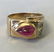 14K Gold, Diamond & Ruby Ring. c.1940s