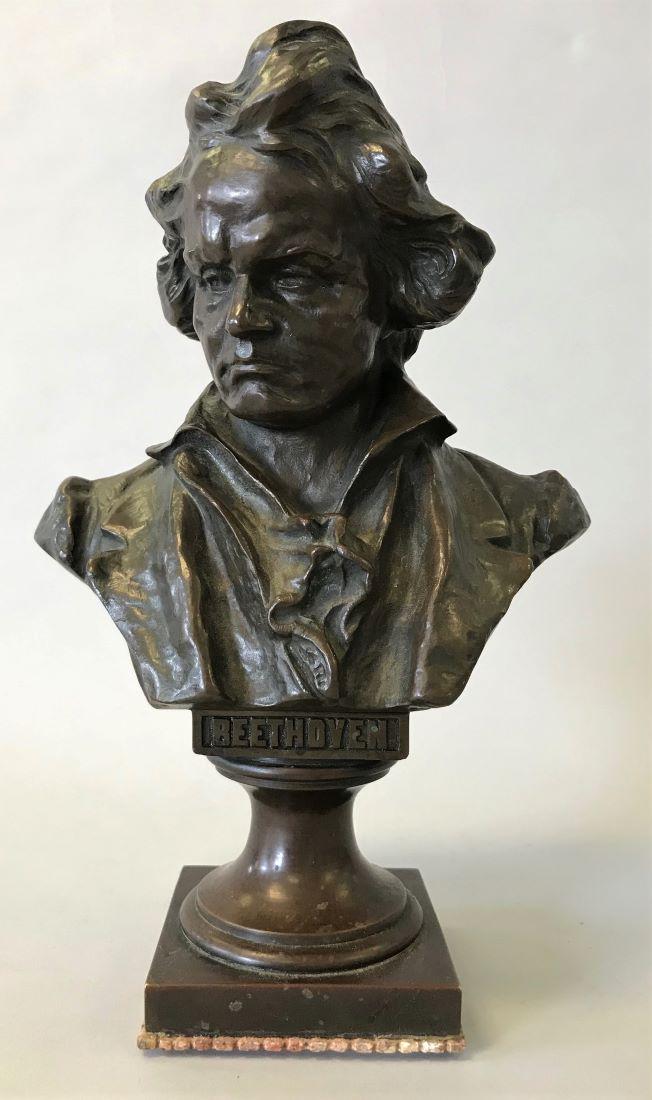 Hans Muller (1873-1937) Beethoven Bronze, Austria (1 of 5)