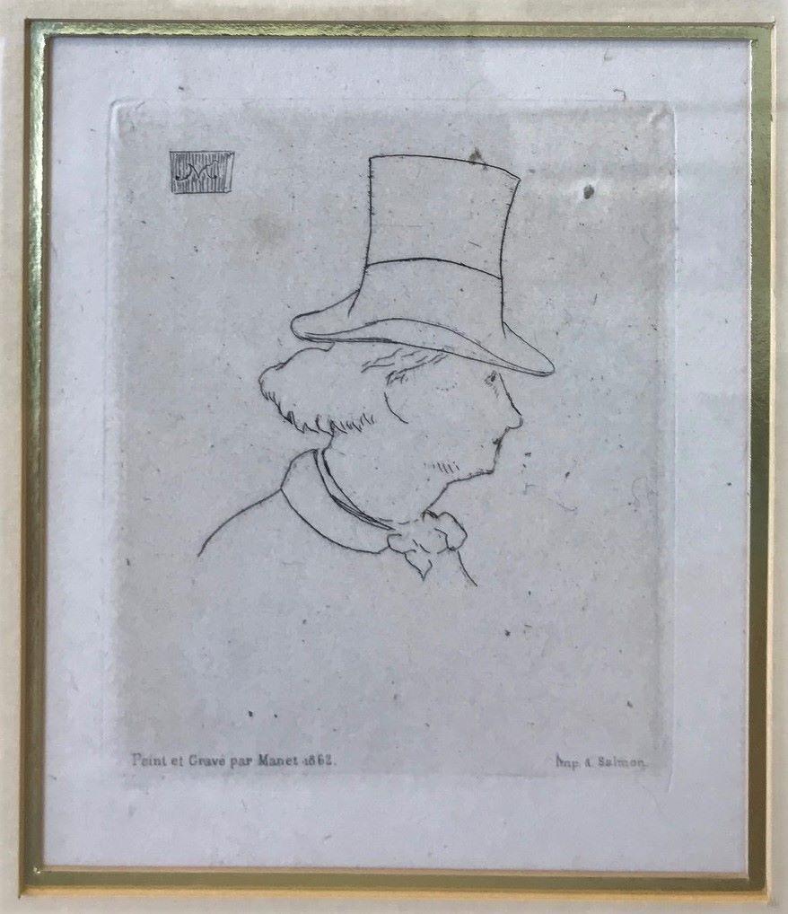Edouard Manet Etching of Charles Baudelaire (1 of 2)