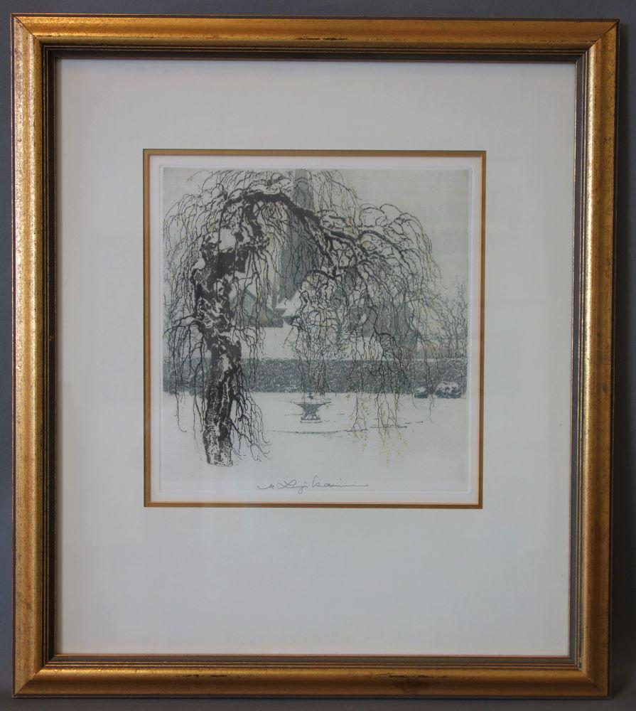 Hietzing Vienna Etching, Luigi Kasimir (1881-1962) (1 of 3)