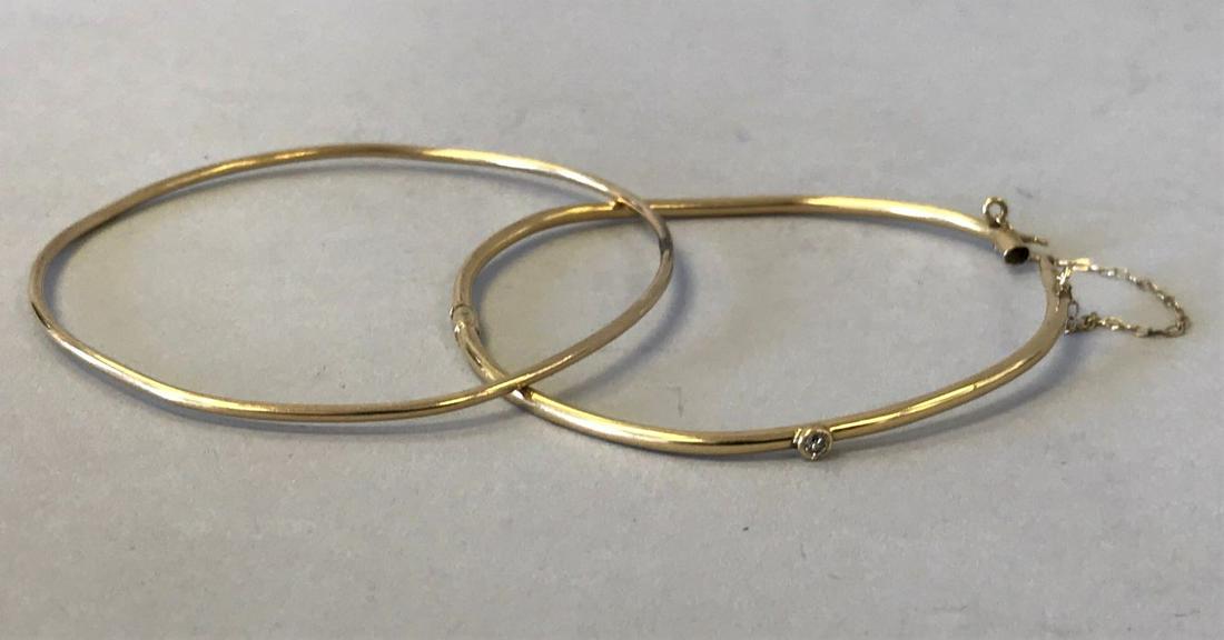 14K Gold & Diamond Bangle Bracelets (1 of 1)
