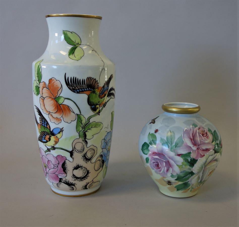 2 Peint Main Limoges Vases, Signed Jacques (1 of 5)