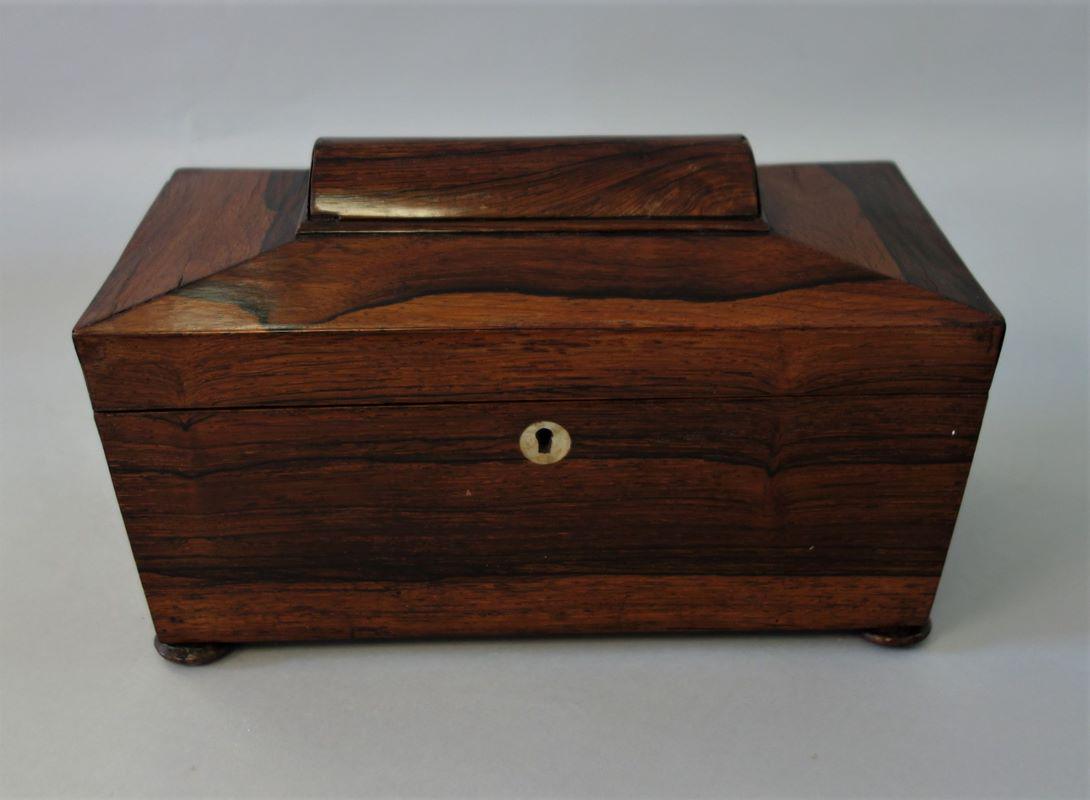19thc English Sarcophagus Form Tea Caddy (1 of 3)