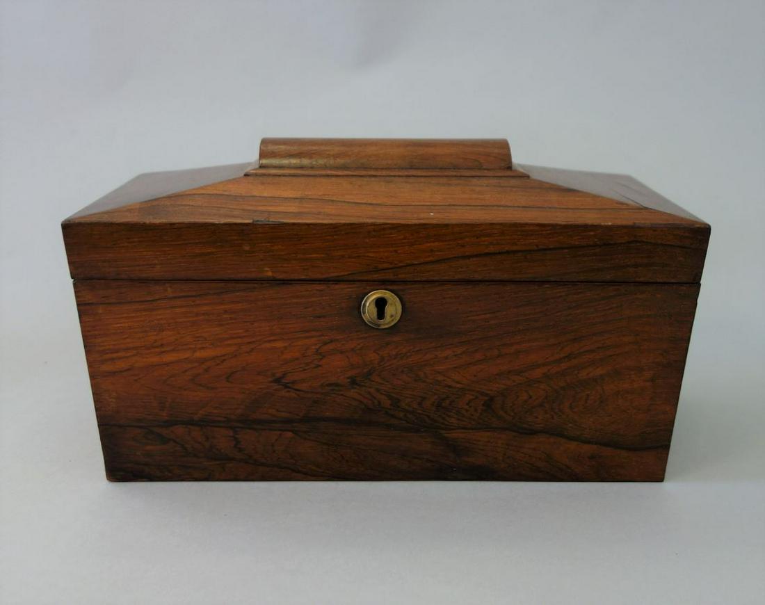 19thc English Sarcophagus Form Tea Caddy (1 of 2)