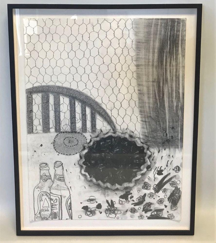 Tracy Miller (b-1966) Pecan Pie, Graphite Drawing (1 of 2)