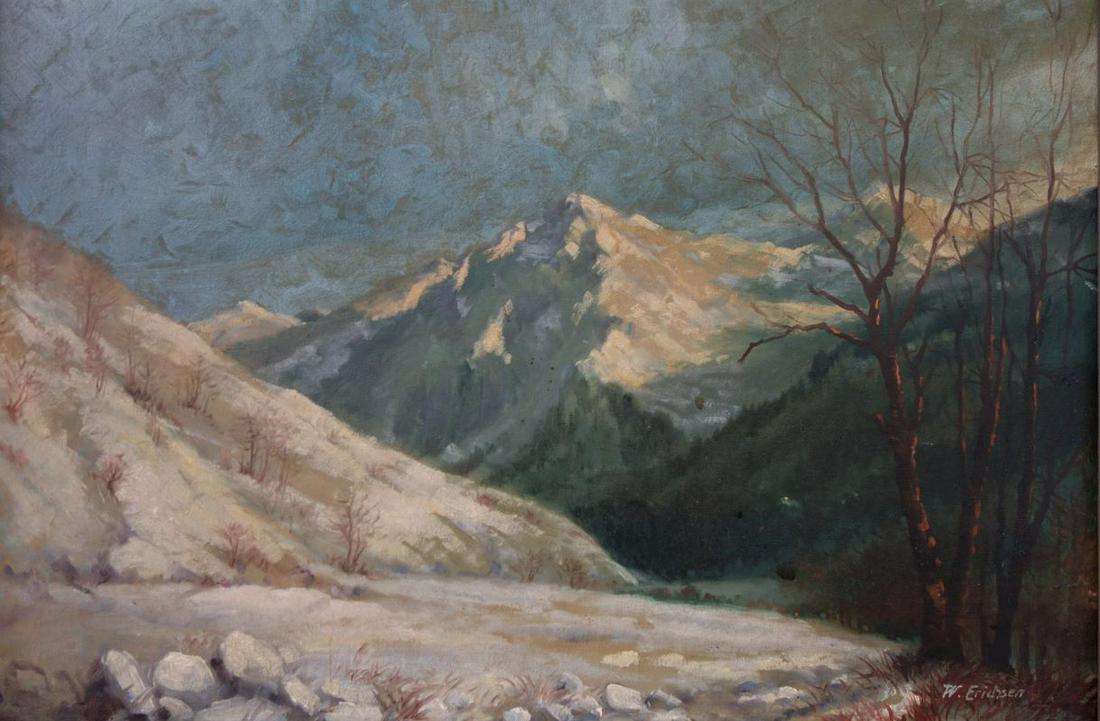 W. Erichsen, Landscape Oil on Canvas (1 of 3)