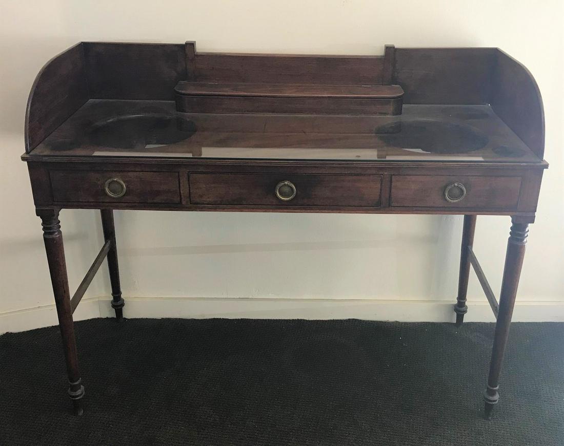 19thc English Mahogany Double Washstand / Desk (1 of 2)
