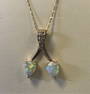 Diamond & Opal 14K Gold Pendant Necklace