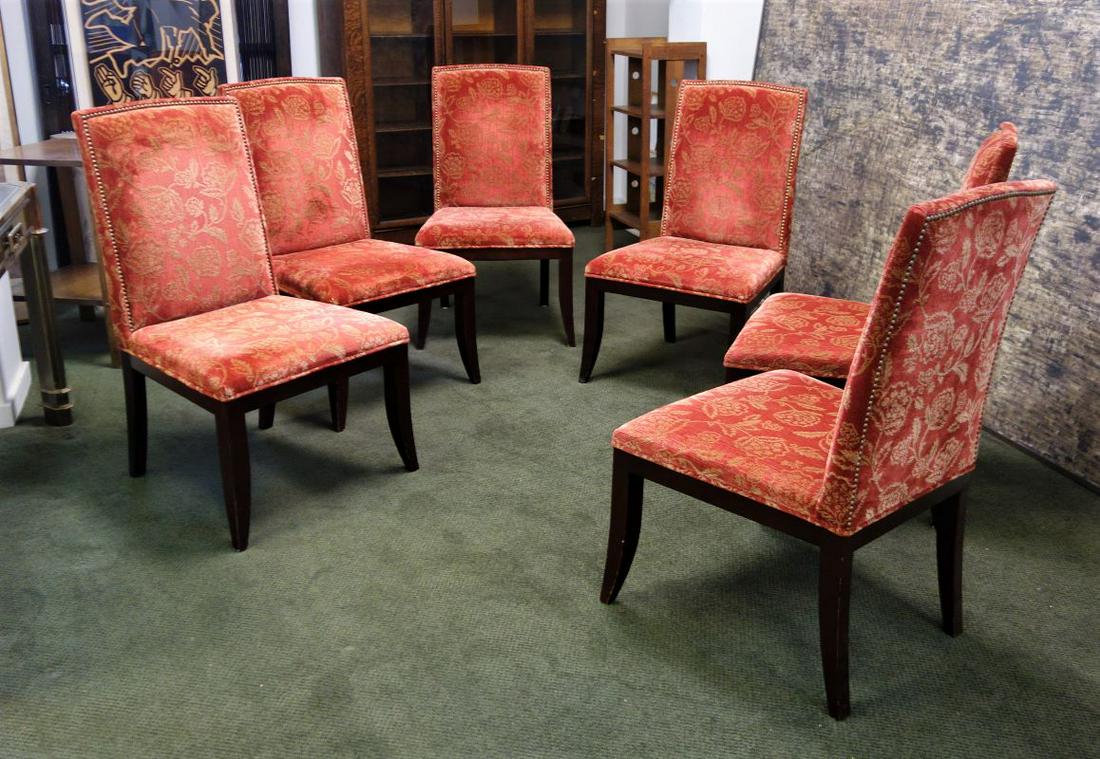 Set of 6 Upholstered Parson's Dining Chairs (1 of 2)