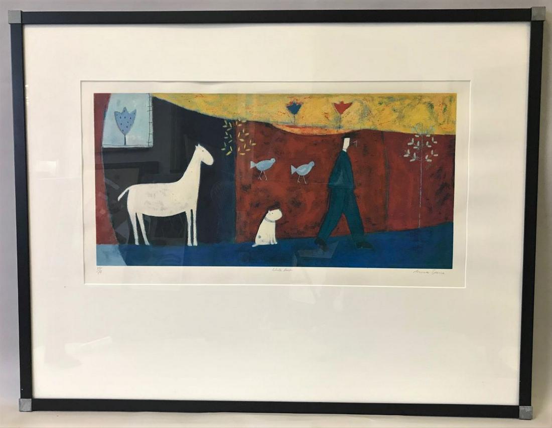 Annora Spence (b-1963 UK) White Horse (1 of 2)