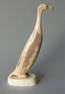 Inuit Walrus Tusk Carved Bird, Signed Antoghame