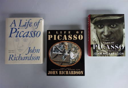 A Life of Picasso, 3 Volumes by John Richardson: A set of three hardcover books titled "A Life of Picasso" each written by John Richardson. The books cover Pablo Picasso (1881-1973) from 1881 to 1932; Volume one, 1881-1906, Volume two, 1907-1917 and