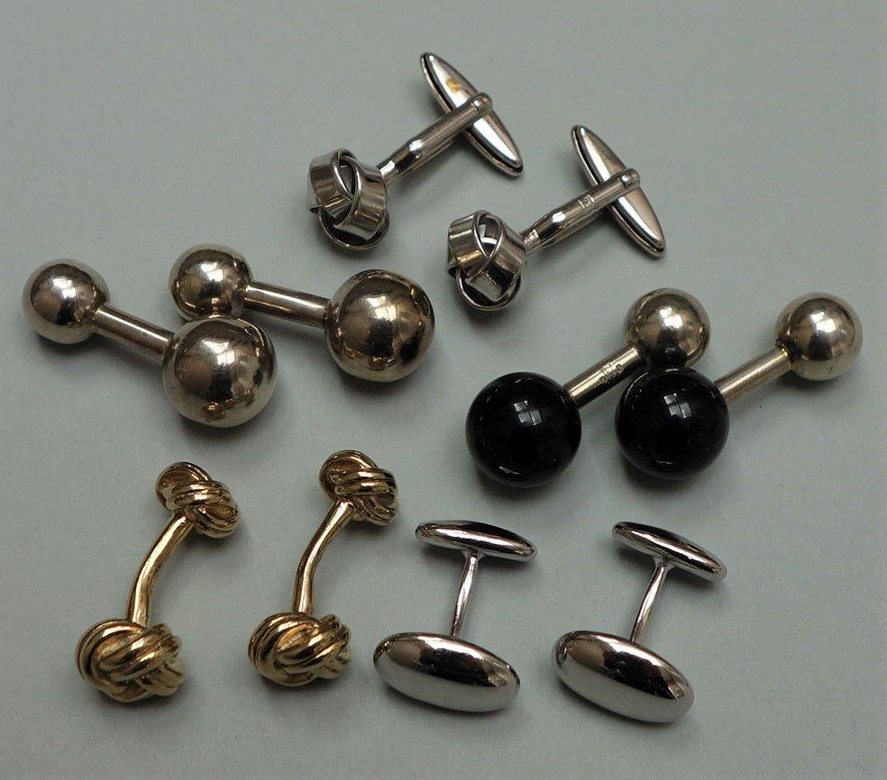 5 Pair Sterling Silver Cufflinks, Tiffany + (1 of 4)